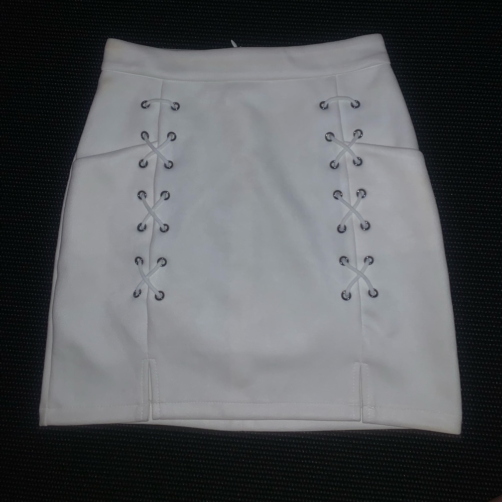 white midi skirt